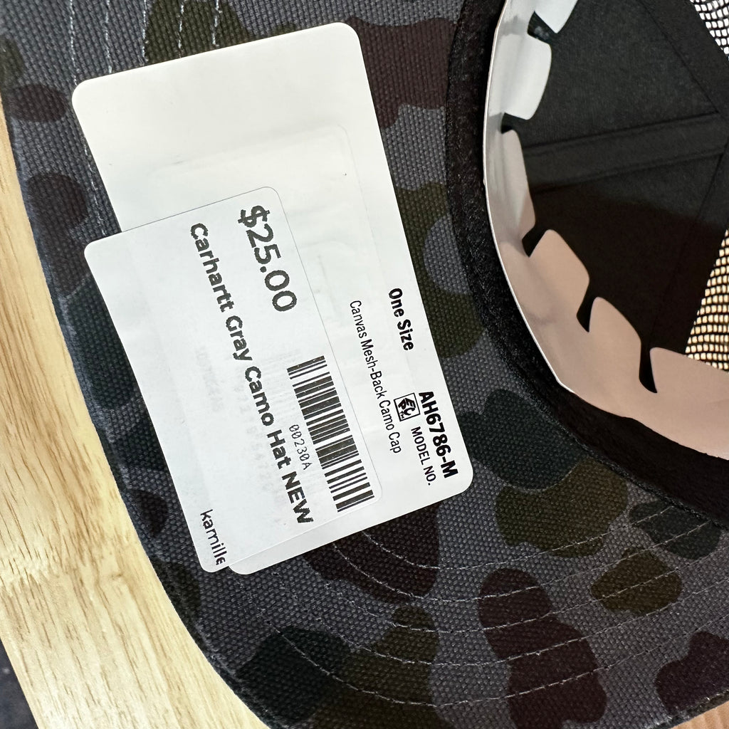 Carhartt Black gray Trucker Snap Mesh Back Hat hunting New