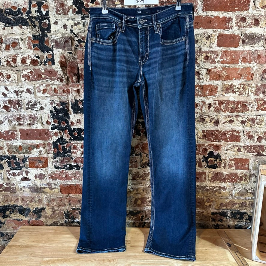 BKE Mens 34x34 Blue Jeans