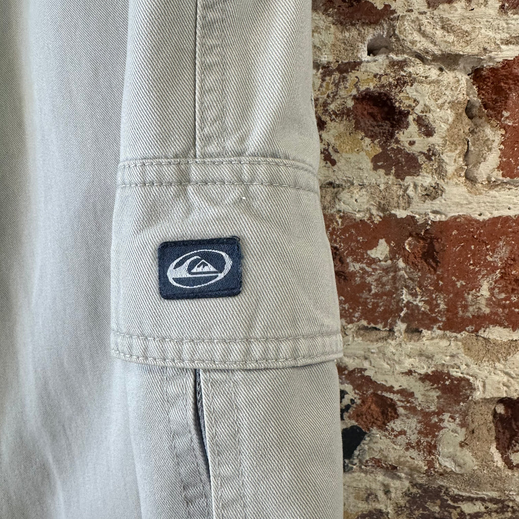VINTAGE Quiksilver Cargo Pants Mens Straight Skater Surf Utility Men 34x30 Y2K