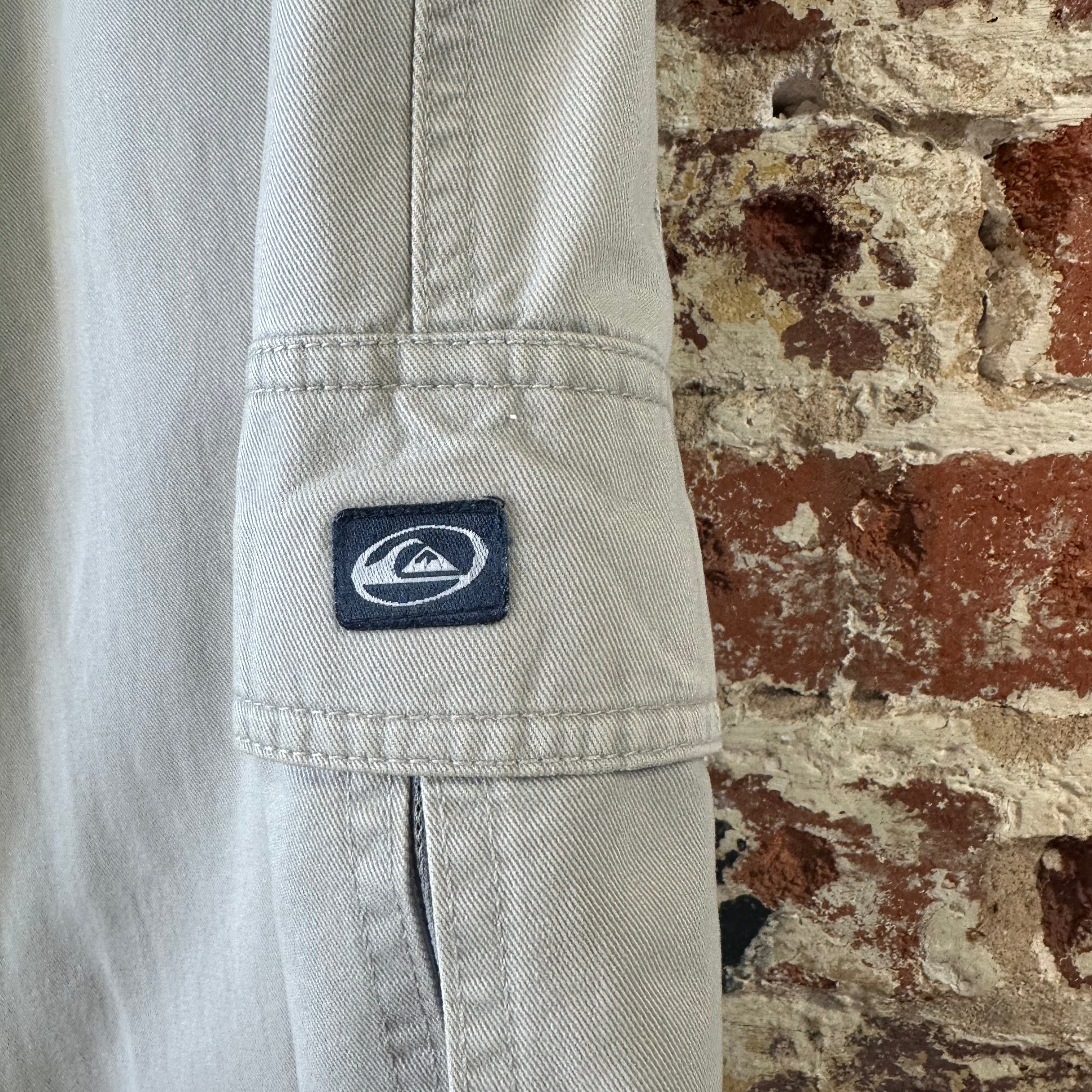 VINTAGE Quiksilver Cargo Pants Mens Straight Skater Surf Utility Men 34x30 Y2K