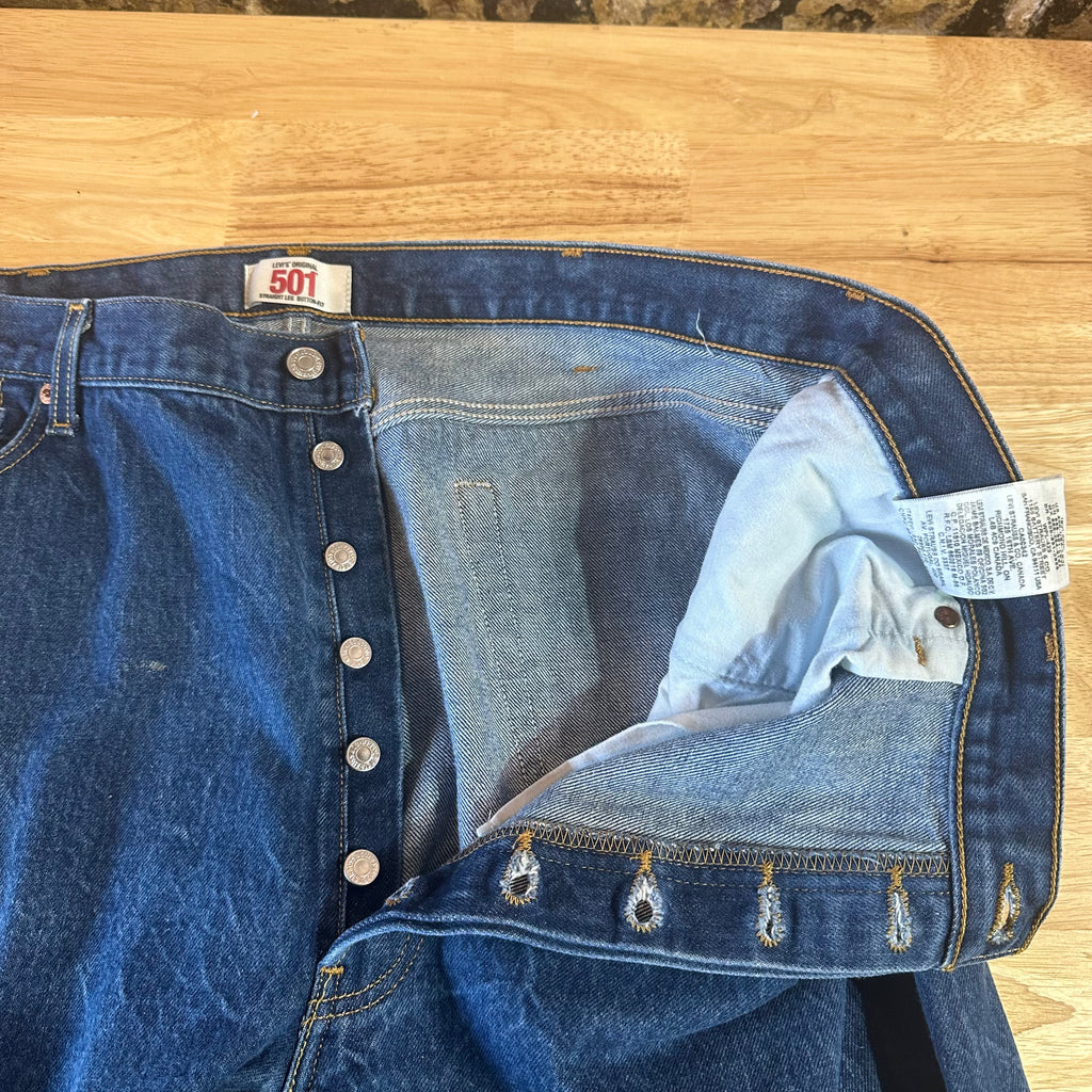 Levi's 501 Mens 44x30 Blue Jeans