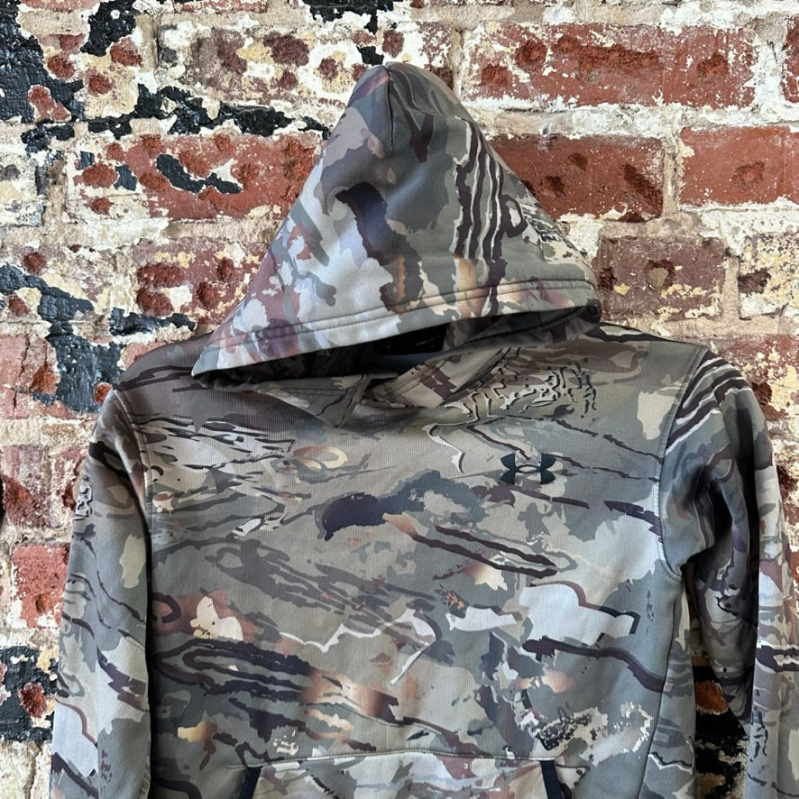 Under Armour Hoodie Youth Medium Camo Fleece Pullover Sweatshirt