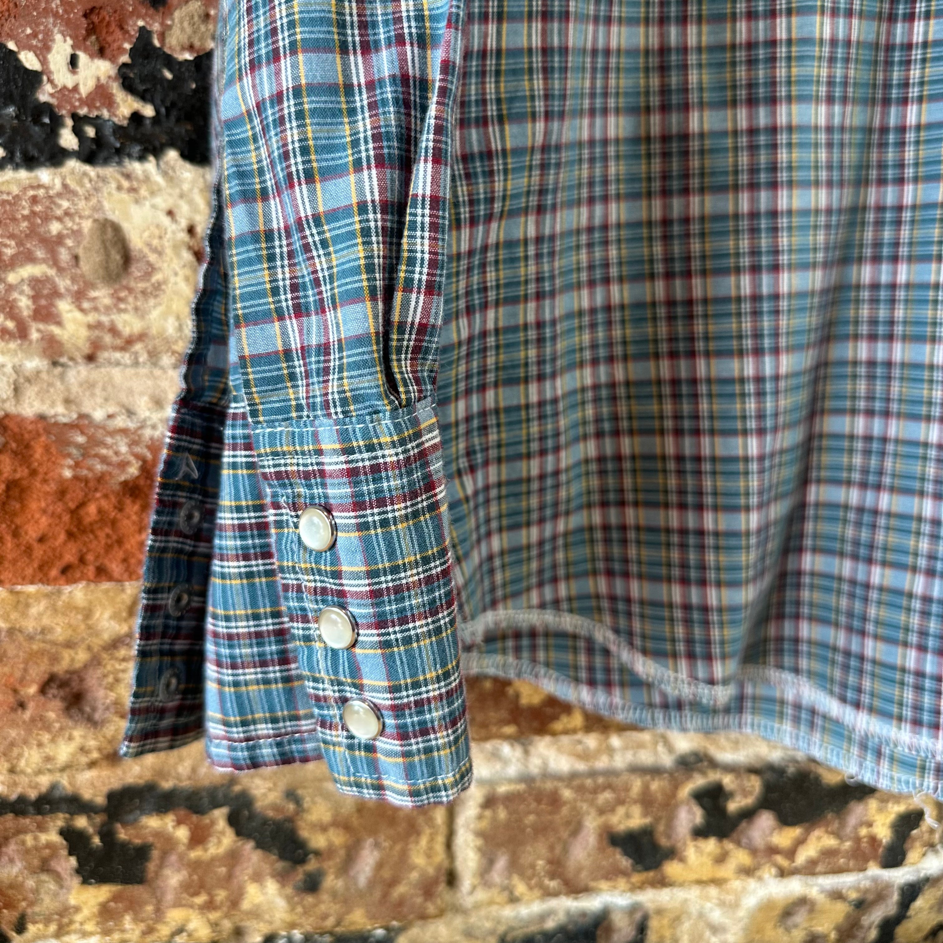 Wrangler Men's Large Plaid Western Shirt