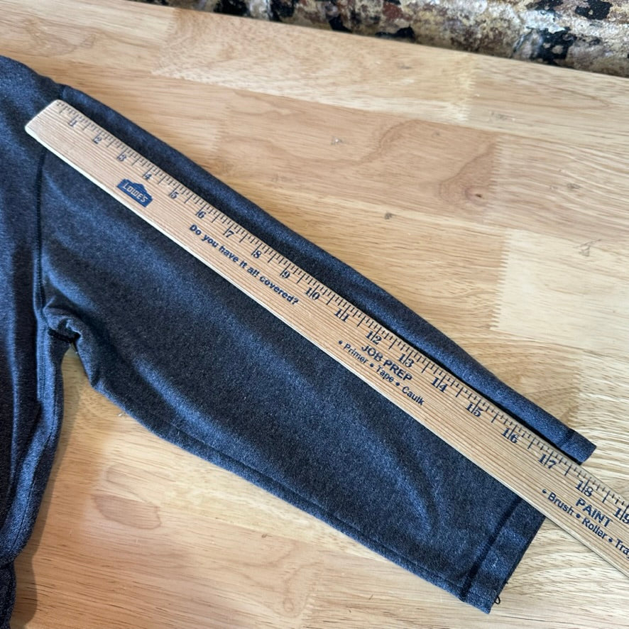Under Armour Project Rock Henley Shirt Med Gray 3/4 Sleeve HeatGear Blood Sweat