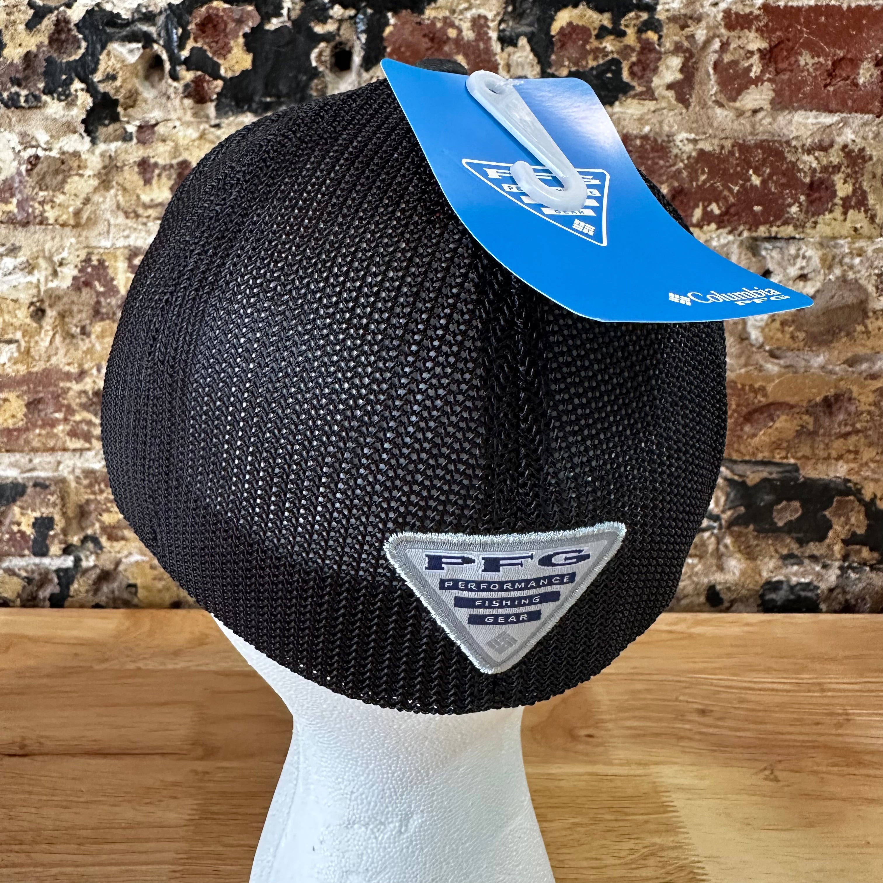 Columbia PFG Hat S/S Black Gray Camo Mesh back Logo NWT