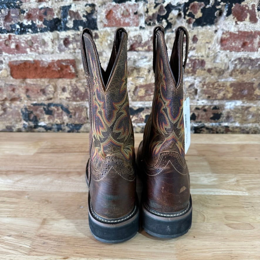 Justin WK4681 Driller Work Boots 9D Square Toe EH Soft Toe Western Stampede