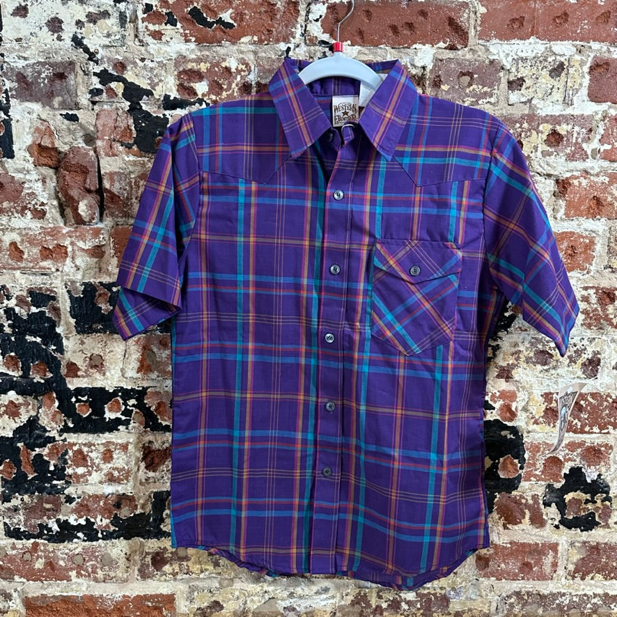 VTG Western Frontier Boys Large Western Shirt NEW