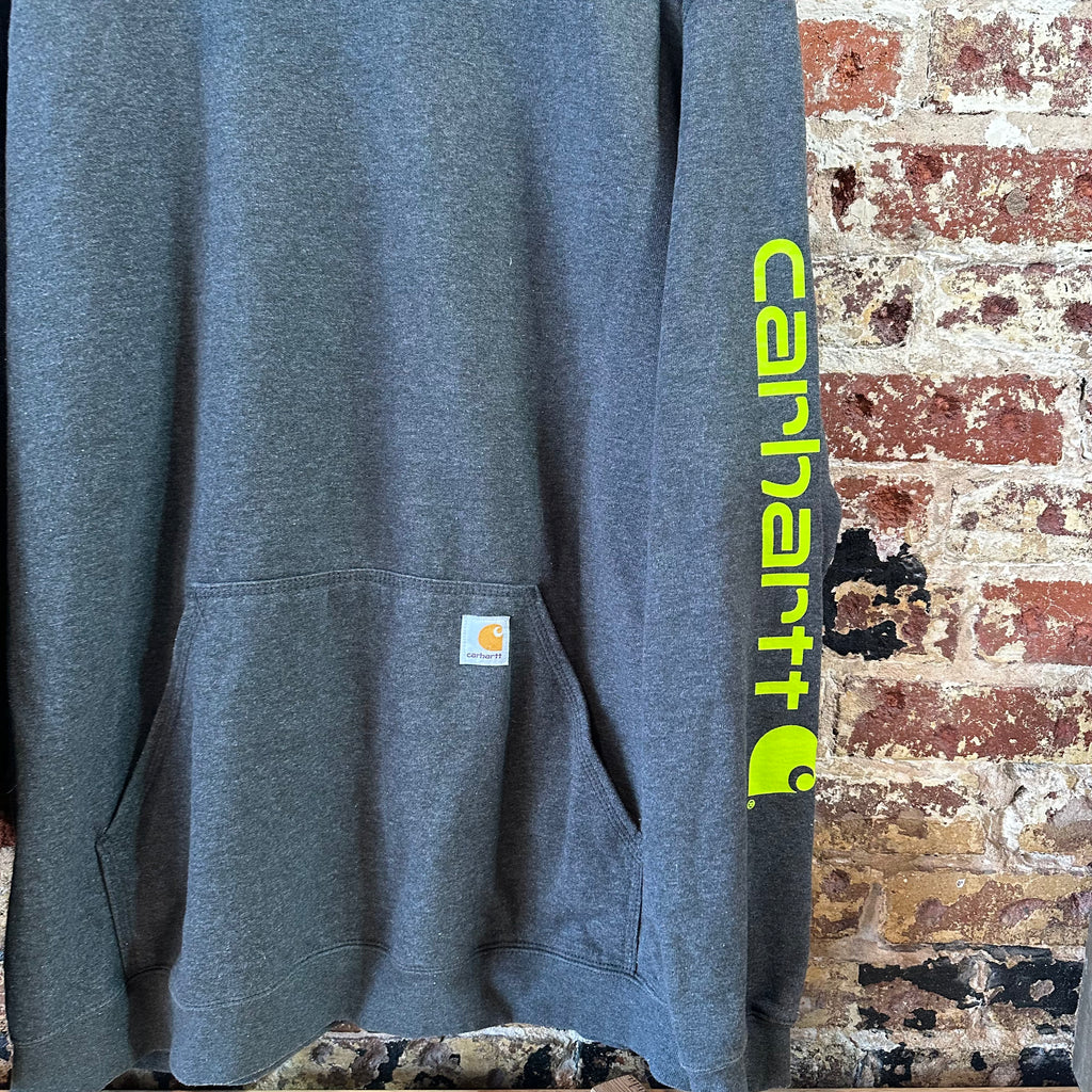 Carhartt Hoodie Sweatshirt Mens XL Tall Gray K288