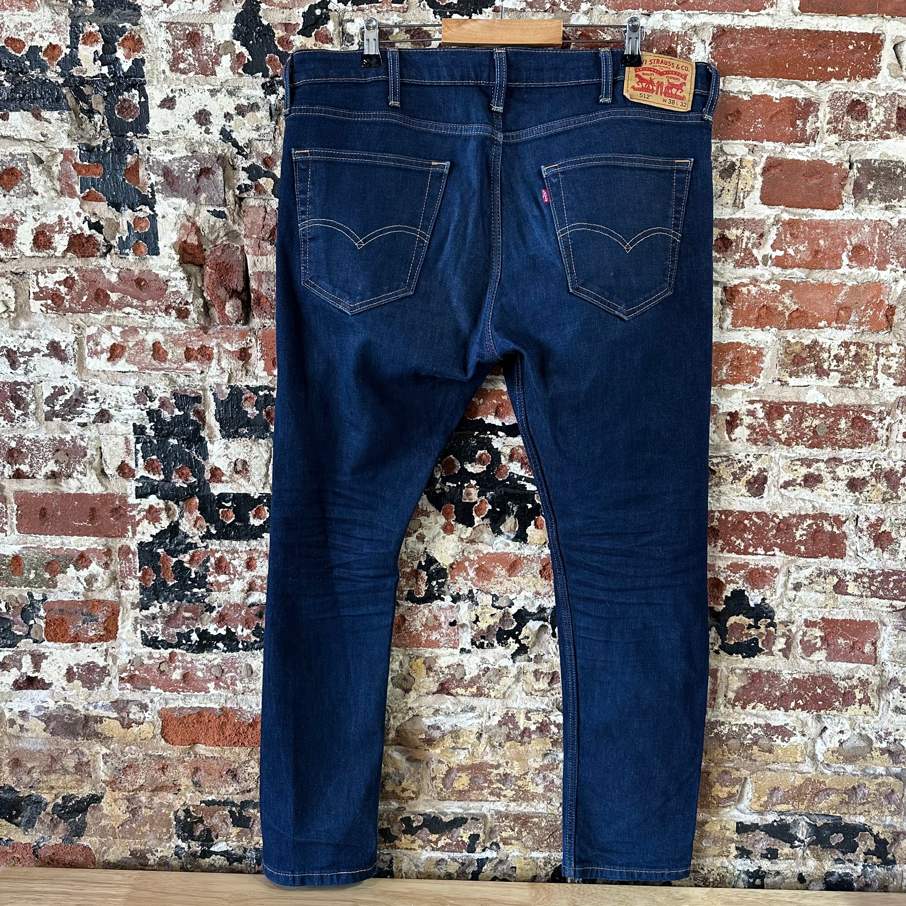 Levis 512 Slim Tapered Jeans Mens 38x32 Blue Modern