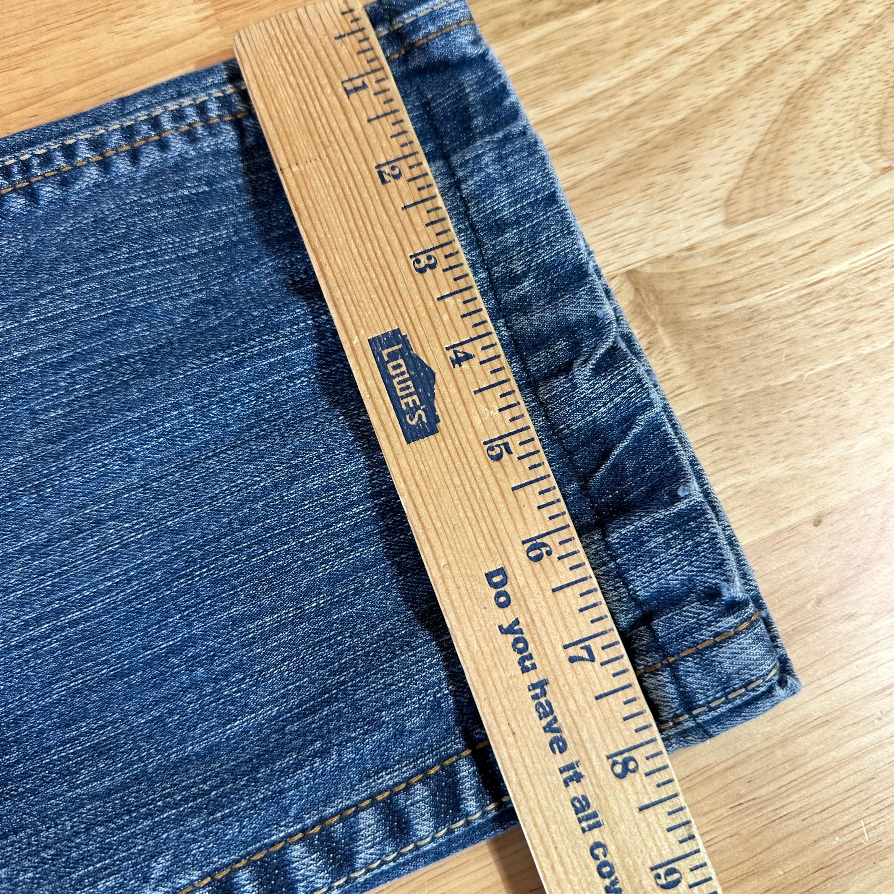 Ariat FR Jeans Men's 35x23.5 M7 Slim Straight Blue denim *HEMMED