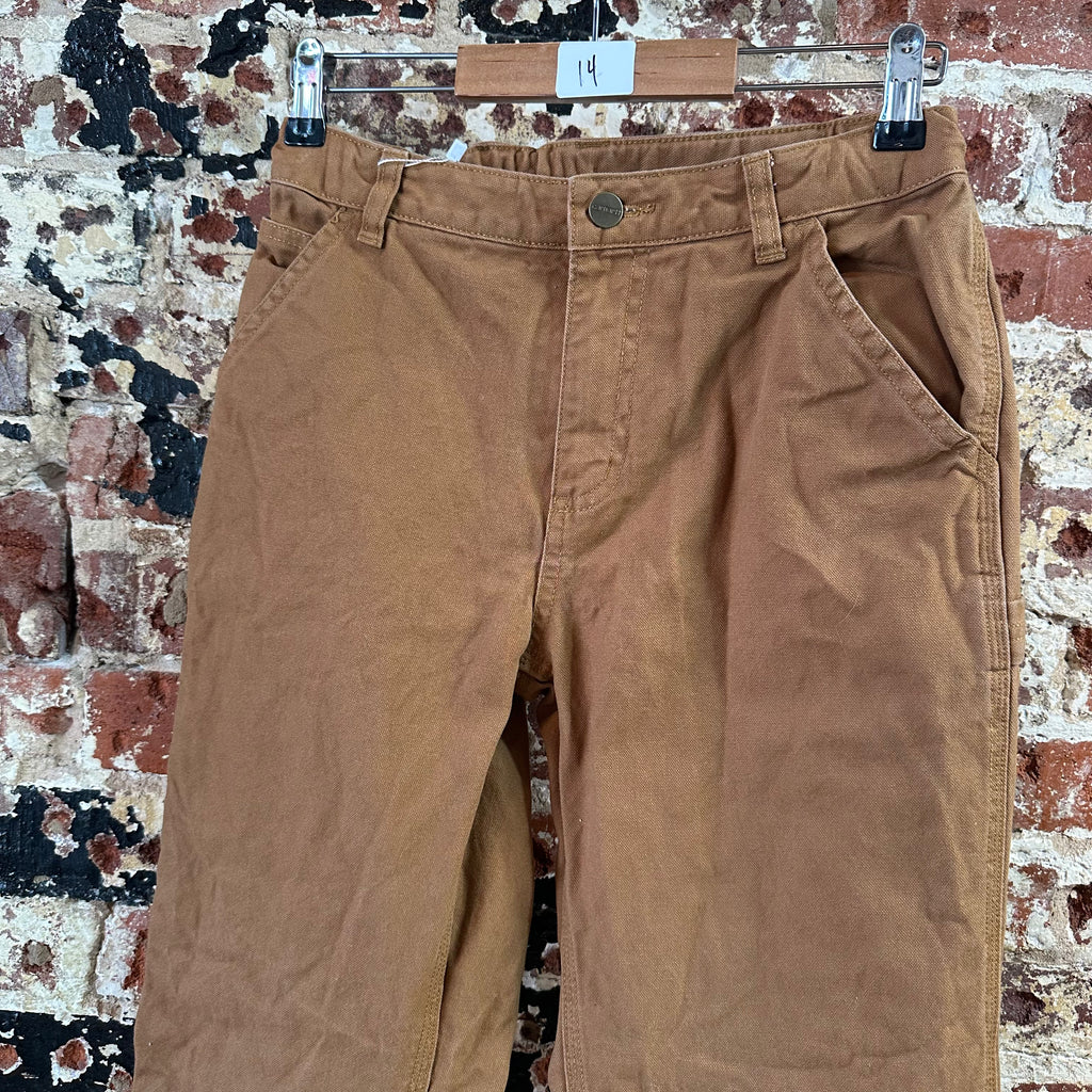 Carhartt Flannel Lined Brown Pants Boys 14
