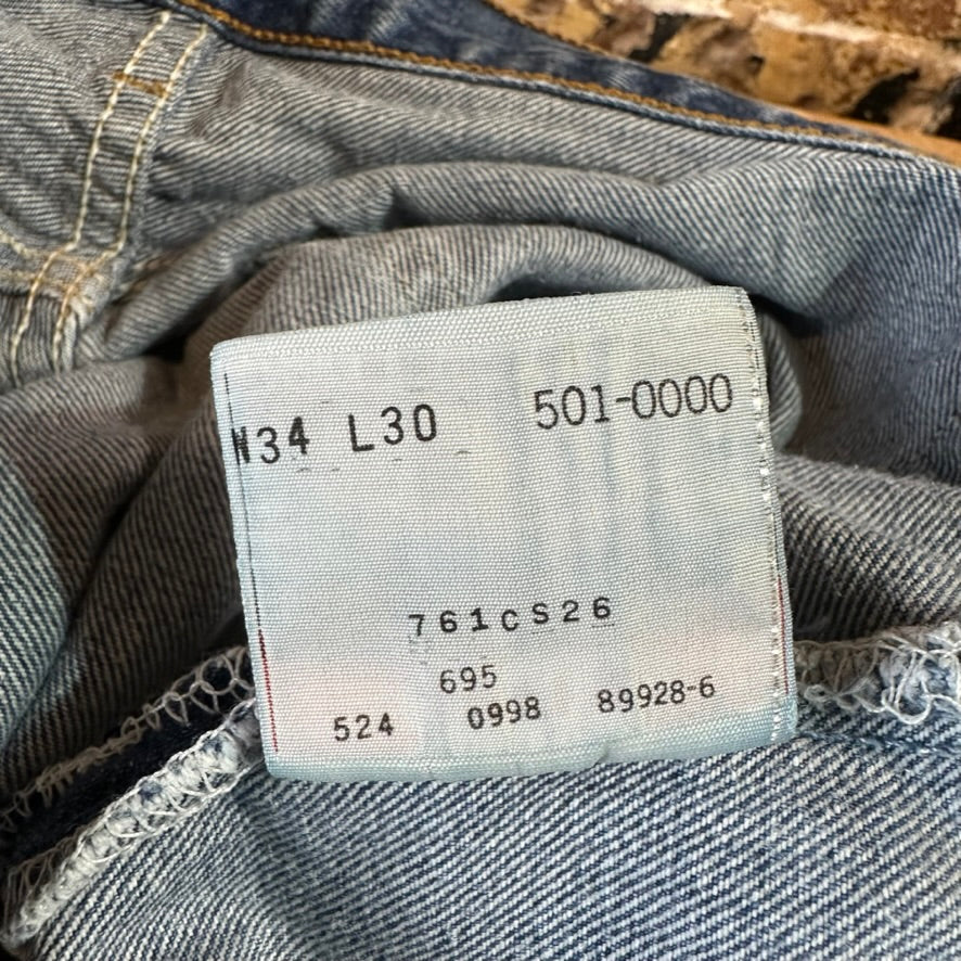 VTG Levi's 501xx Mens 34x30 Blue Jeans 1998