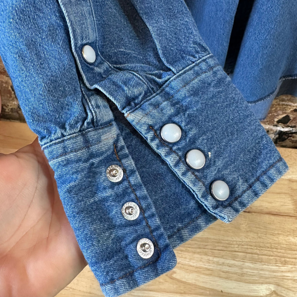 Wrangler Men's 17.5x36 Blue Western Shirt
