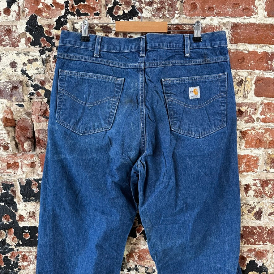 Carhartt FRB100 Blue Jeans Mens 36x36 FR Flame Resistant Denim