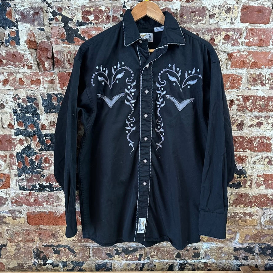 VTG Panhandle Men's Medium Black Western Shirt