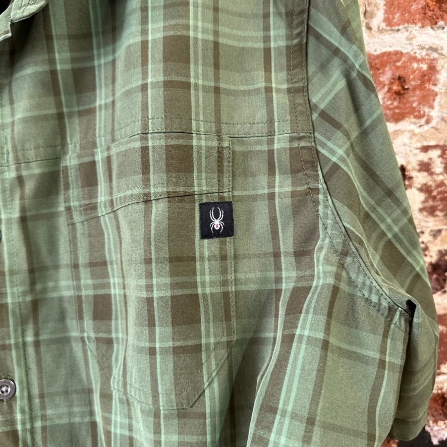 Spyder Mens XL Short Sleeve Button Up