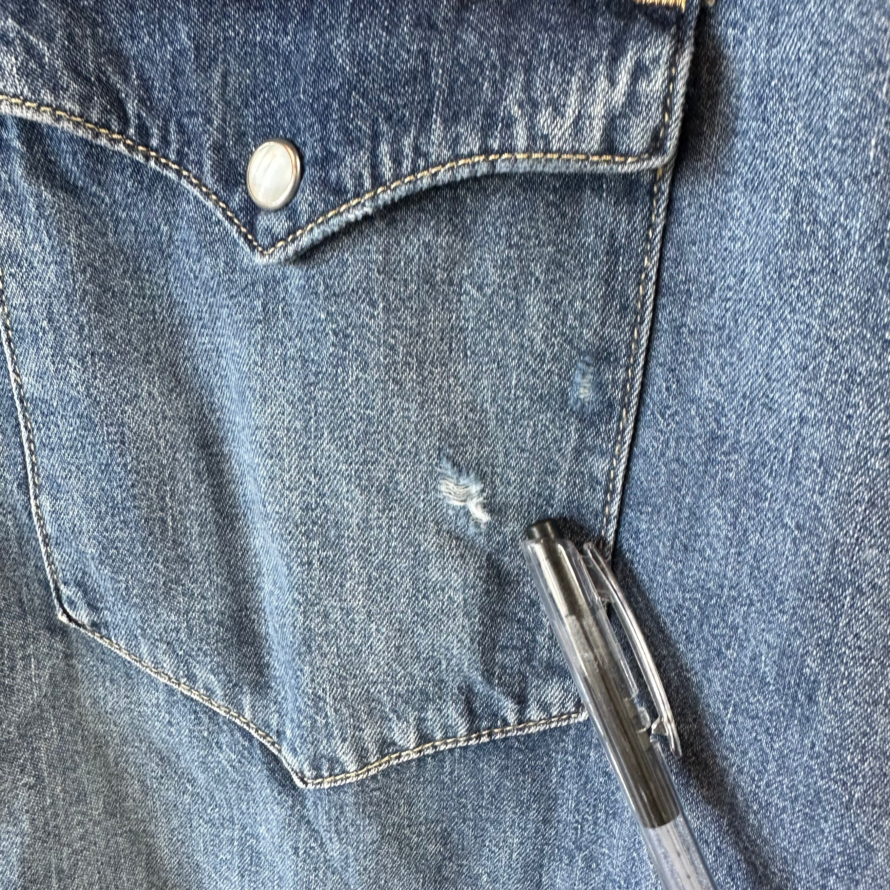 Levi's Mens 3XL Pearl Snap Western Jean Shirt NEW