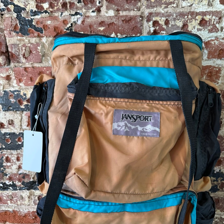 Vintage Jansport External Frame Hiking Camping Backpack Hip Pads USA