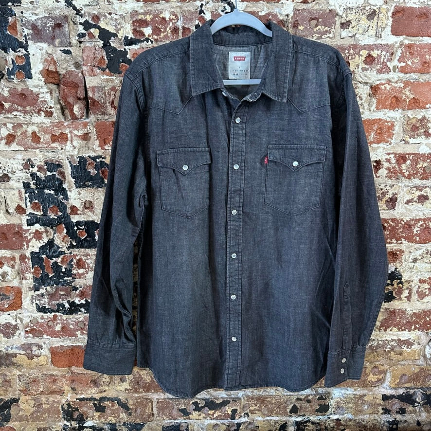 Levi's Men's Large Black Western Shirt
