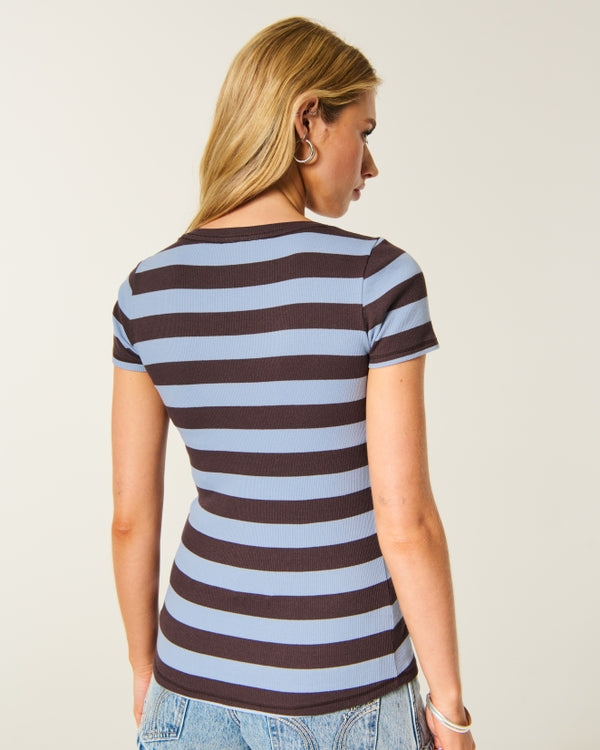 Hollister Womens Henley Shirt NEW