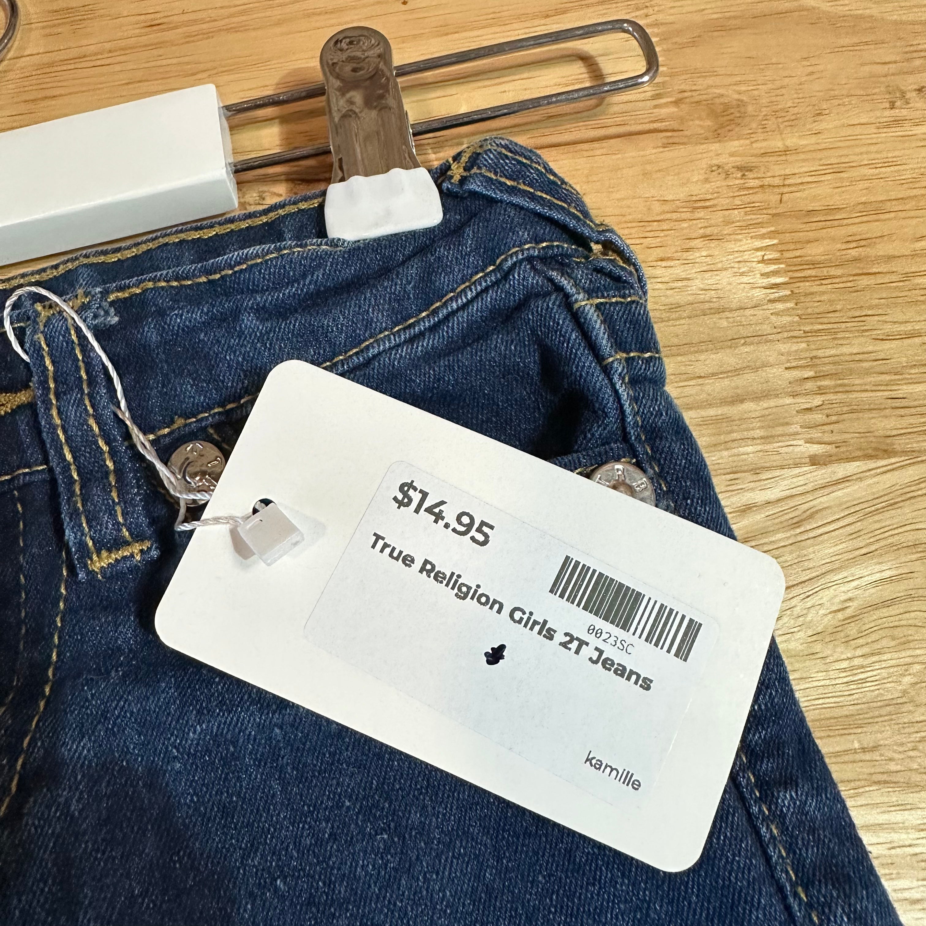 True Religion Jeans Toddler 2T Blue Geno Slim Straight Leg Denim