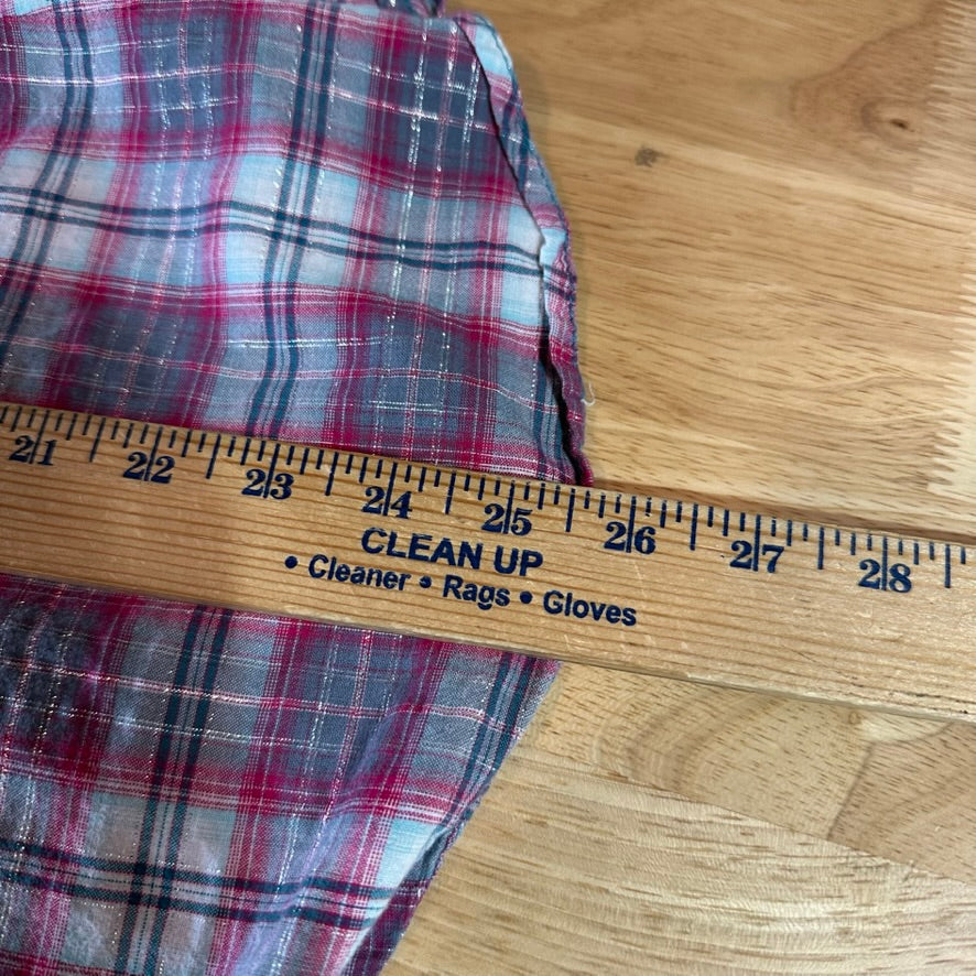 Ariat Womens Shirt Long Sleeve Snap Button Front Plaid Western Print Medium
