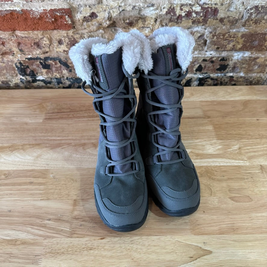 Columbia Boots Womens Size 8.5 Gray Snow Ice Maiden II Waterproof