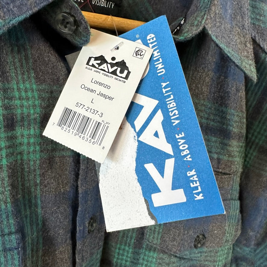 Kavu Men's Large Button Flannel Shirt NEW