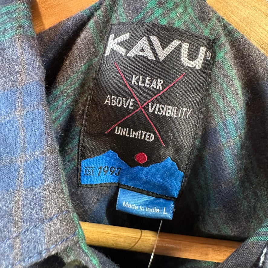 Kavu Men's Large Button Flannel Shirt NEW