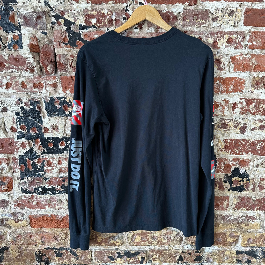 Nike Air Mens Size Small Black Long Sleeve T-Shirt Graphic