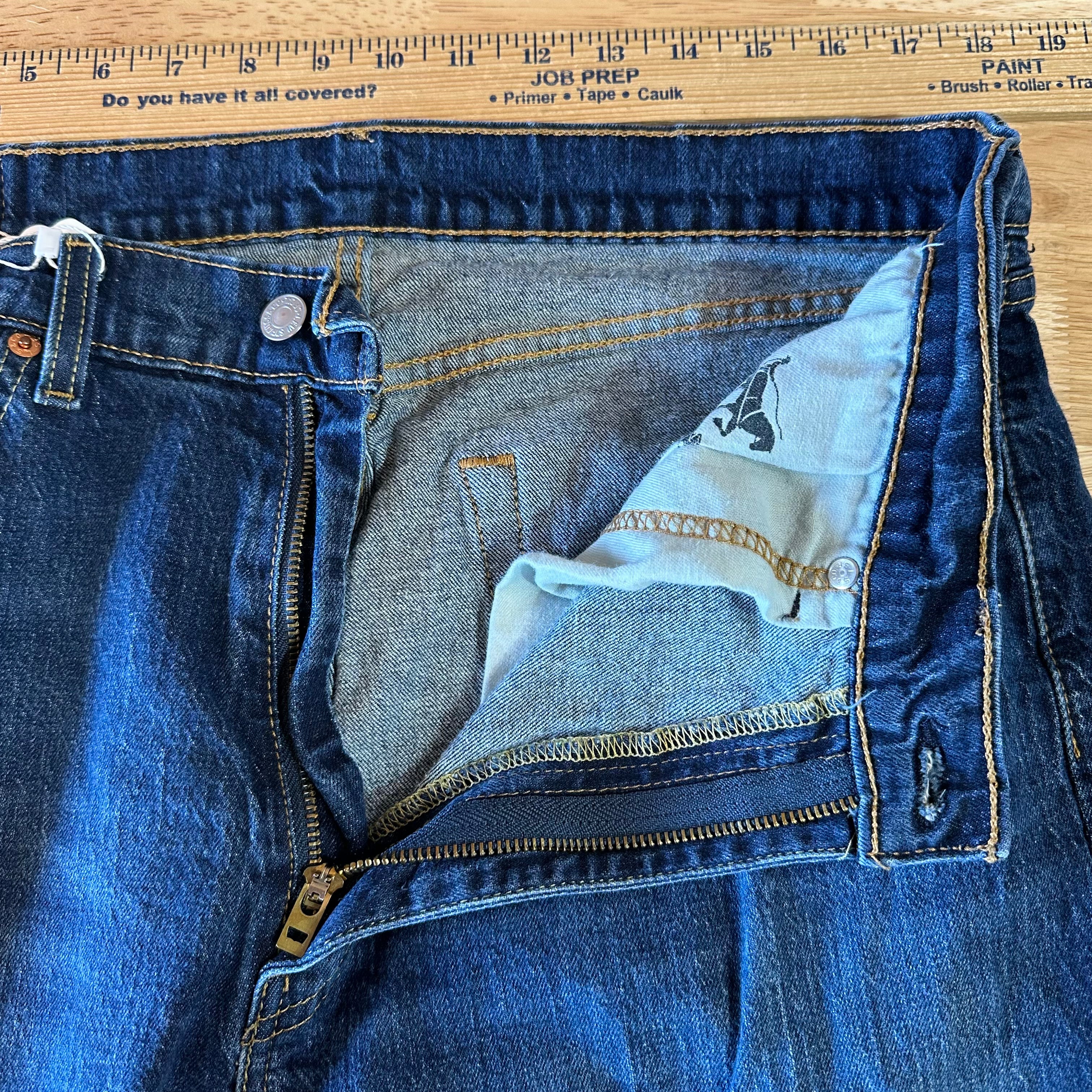 Levis 505 Mens 36x29 Blue Jeans