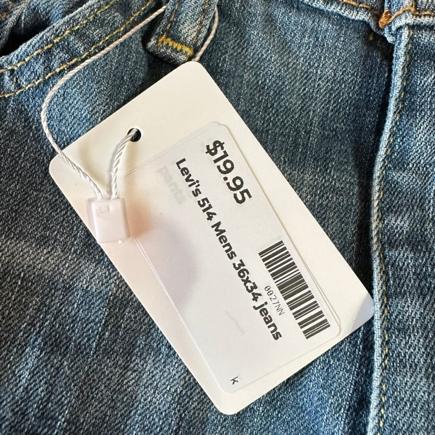 Levi's 514 Mens 36x34 Blue Jeans