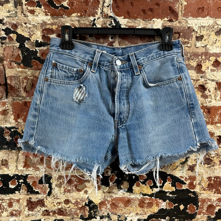 Levi's Cut Off Denim Jean Shorts Womens 28 Distressed