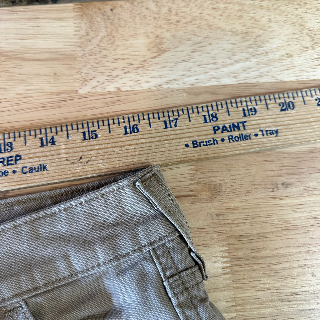 ARIAT REBAR Made Tough Work Shorts Carpenter Tan Perfect Rise Womens 30 (33x6)