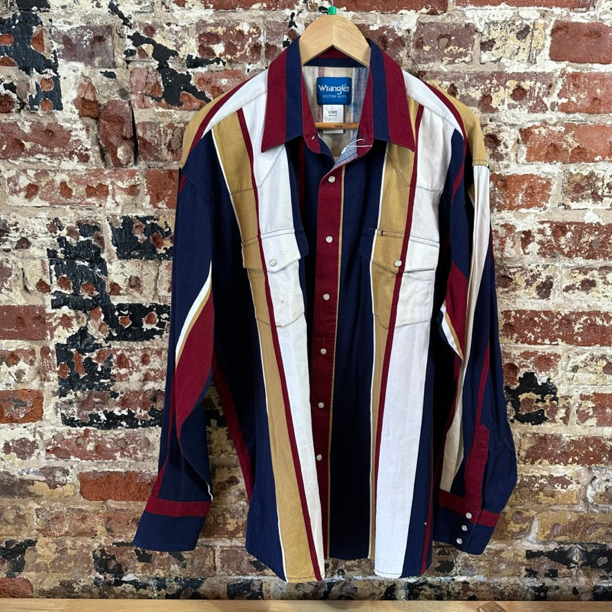Wrangler Brushpopper Mens XL L/S Button Up