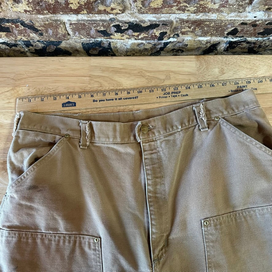 Carhartt Mens 38x32 Brown Double Knee Pants