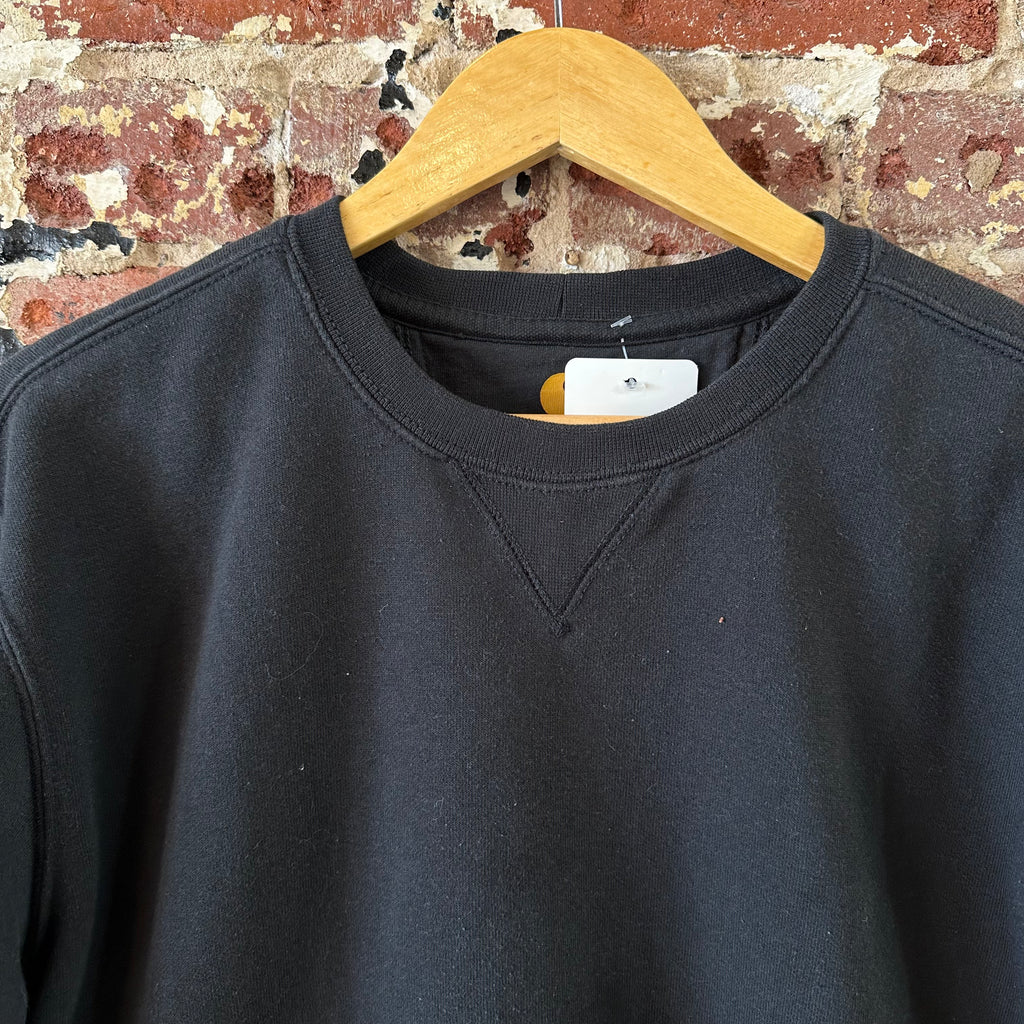 Carhartt Sweatshirt Mens Black Crewneck Size Medium Sleeve Logo