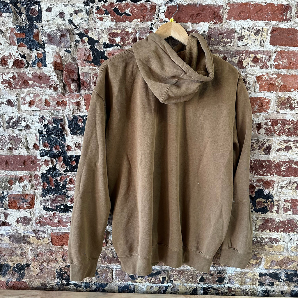 Carhartt Hoodie Sweatshirt Brown Mens Size Medium Original Fit Spellout