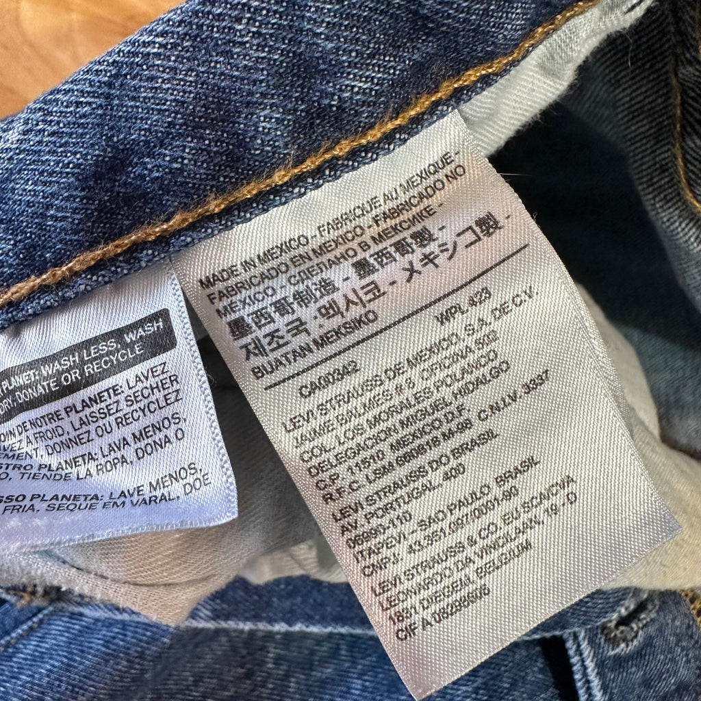 Levis 501 Mens 36x29 Blue Jeans