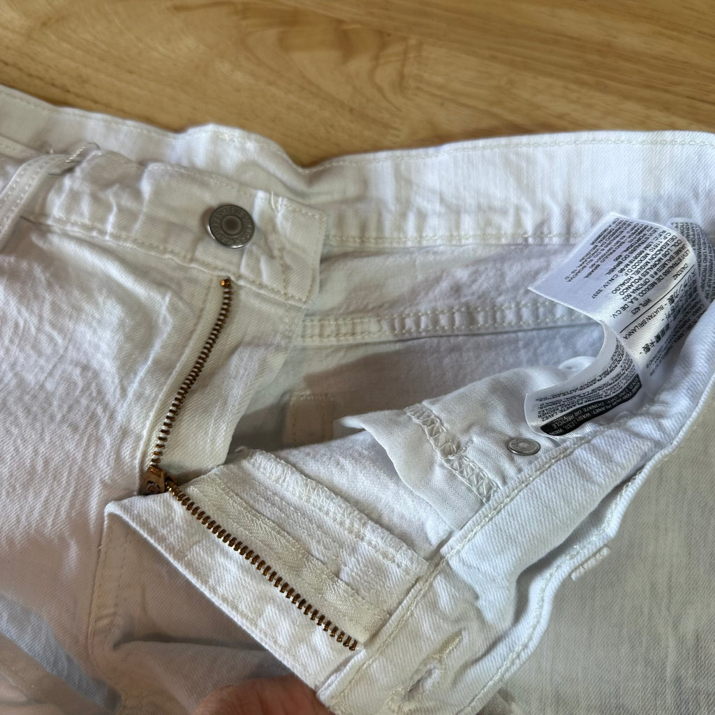 Levi's White Jean Shorts Womens 29