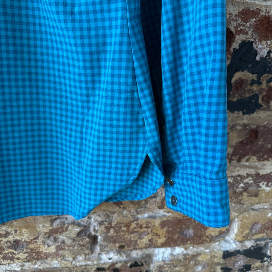 Columbia Womens Medium Long Sleeve Casual Shirt Button Up Blue