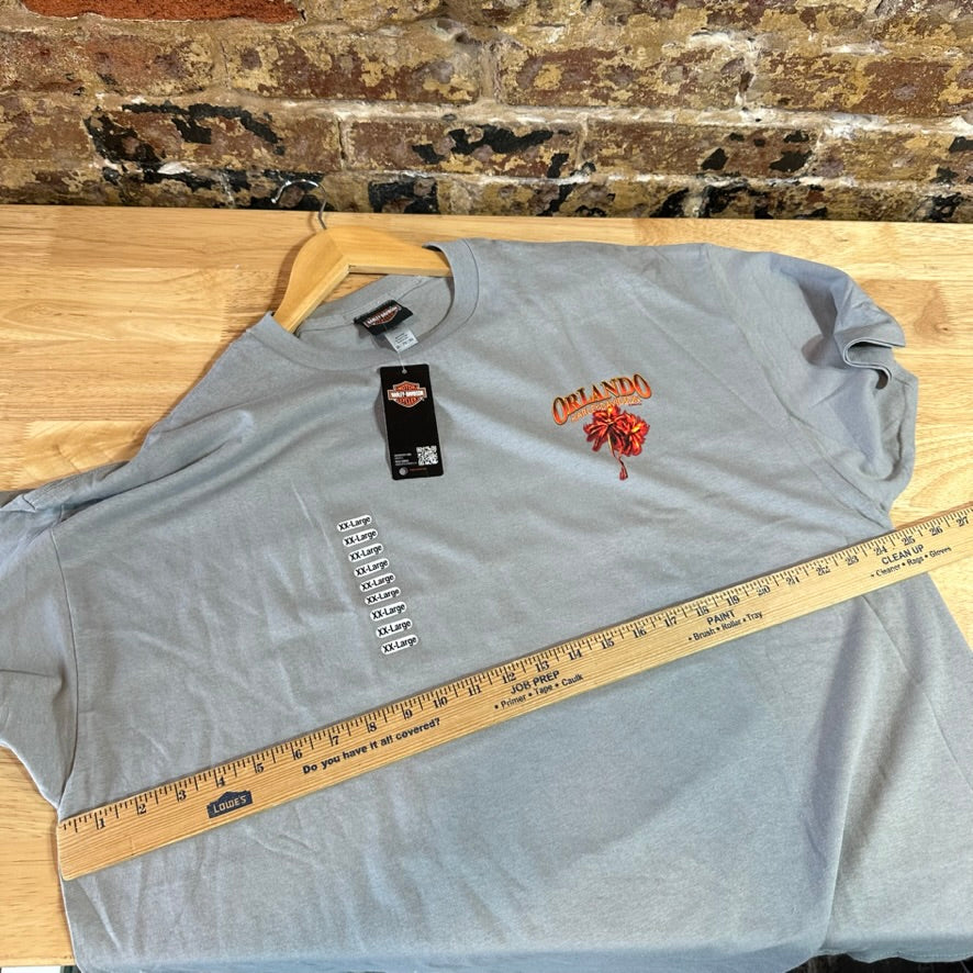 Harley Davidson Men's 2XL Short Sleeve Gray T-Shirt NEW