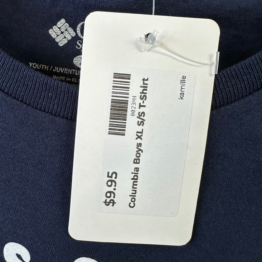 Columbia Fleece Boys XL Short Sleeve T-shirt Navy Blue Always Outside
