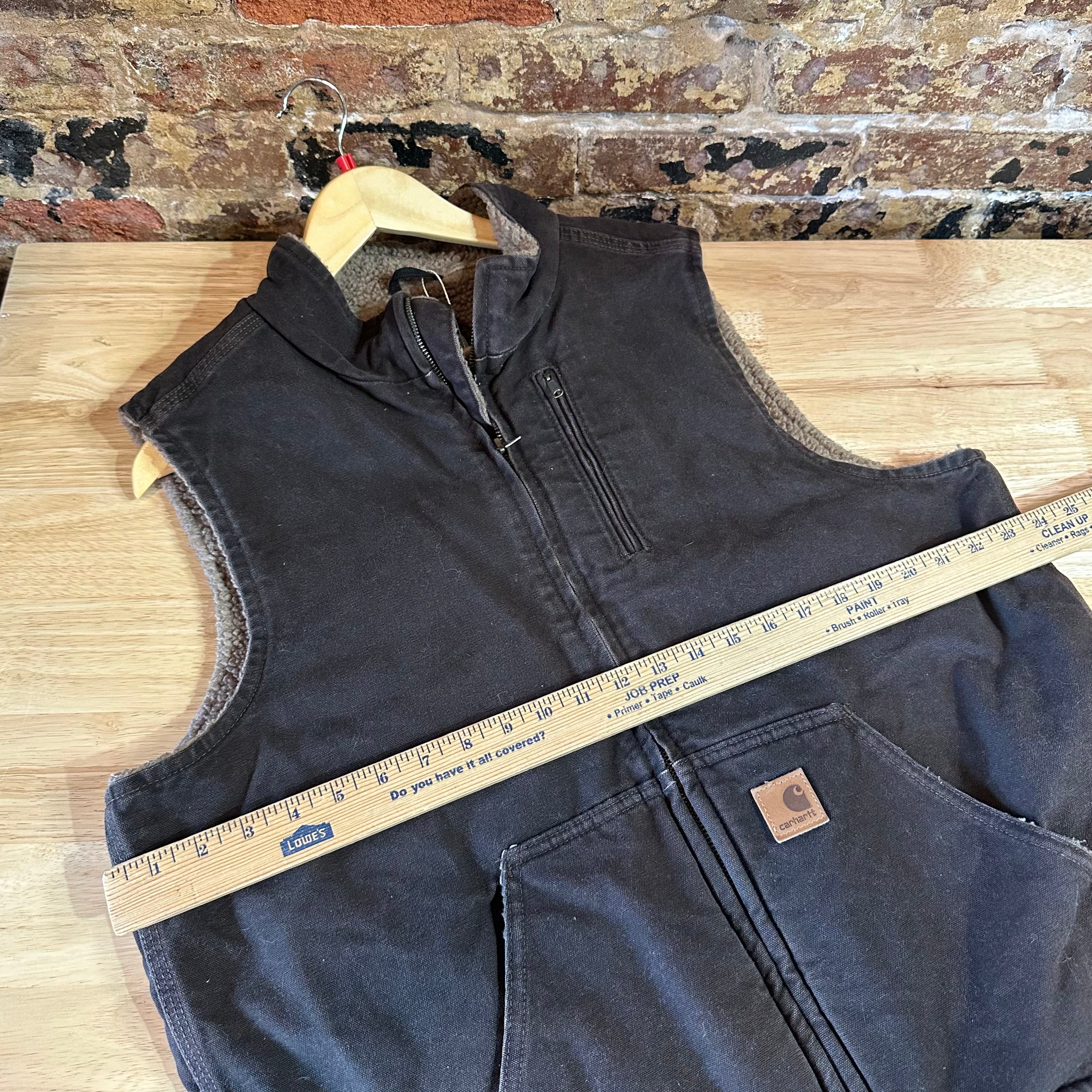 Carhartt V33 Brown Sherpa Lined Men's Large Tall Vest