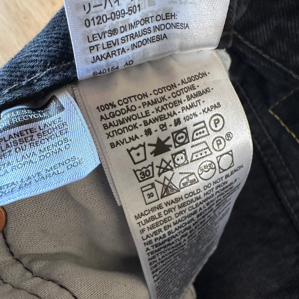Levi's Mens 34x30 Black Jeans