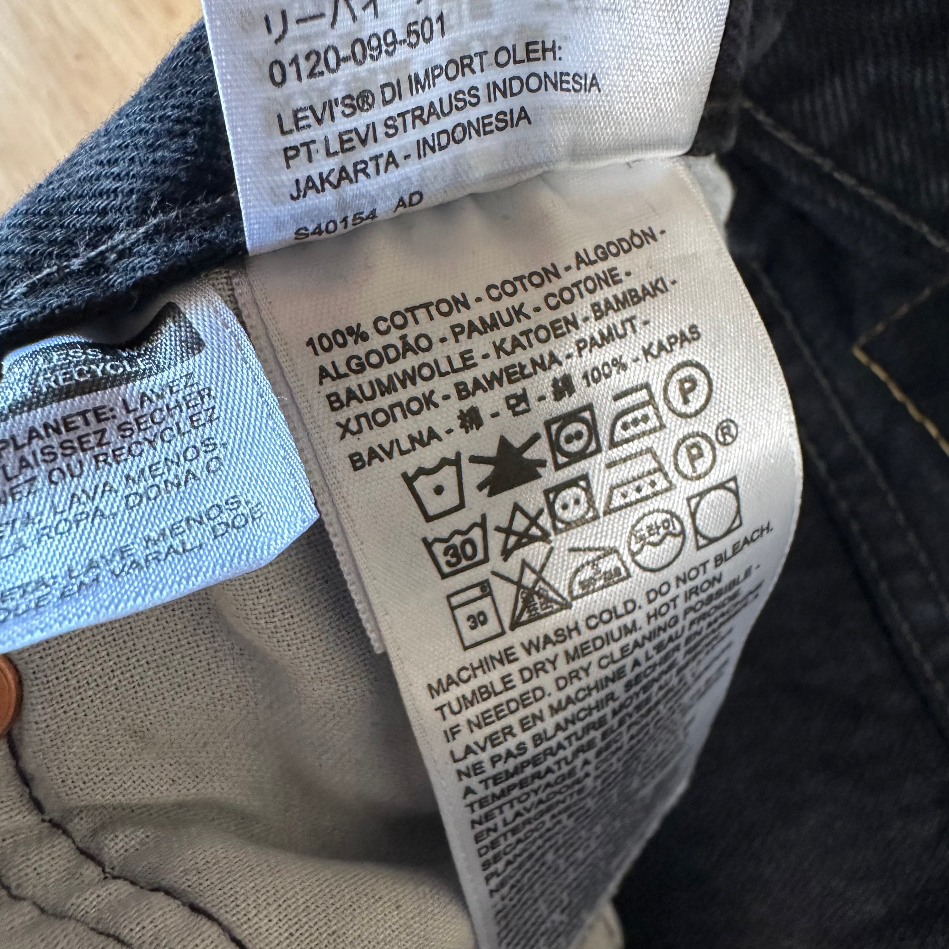 Levi's Mens 34x30 Black Jeans