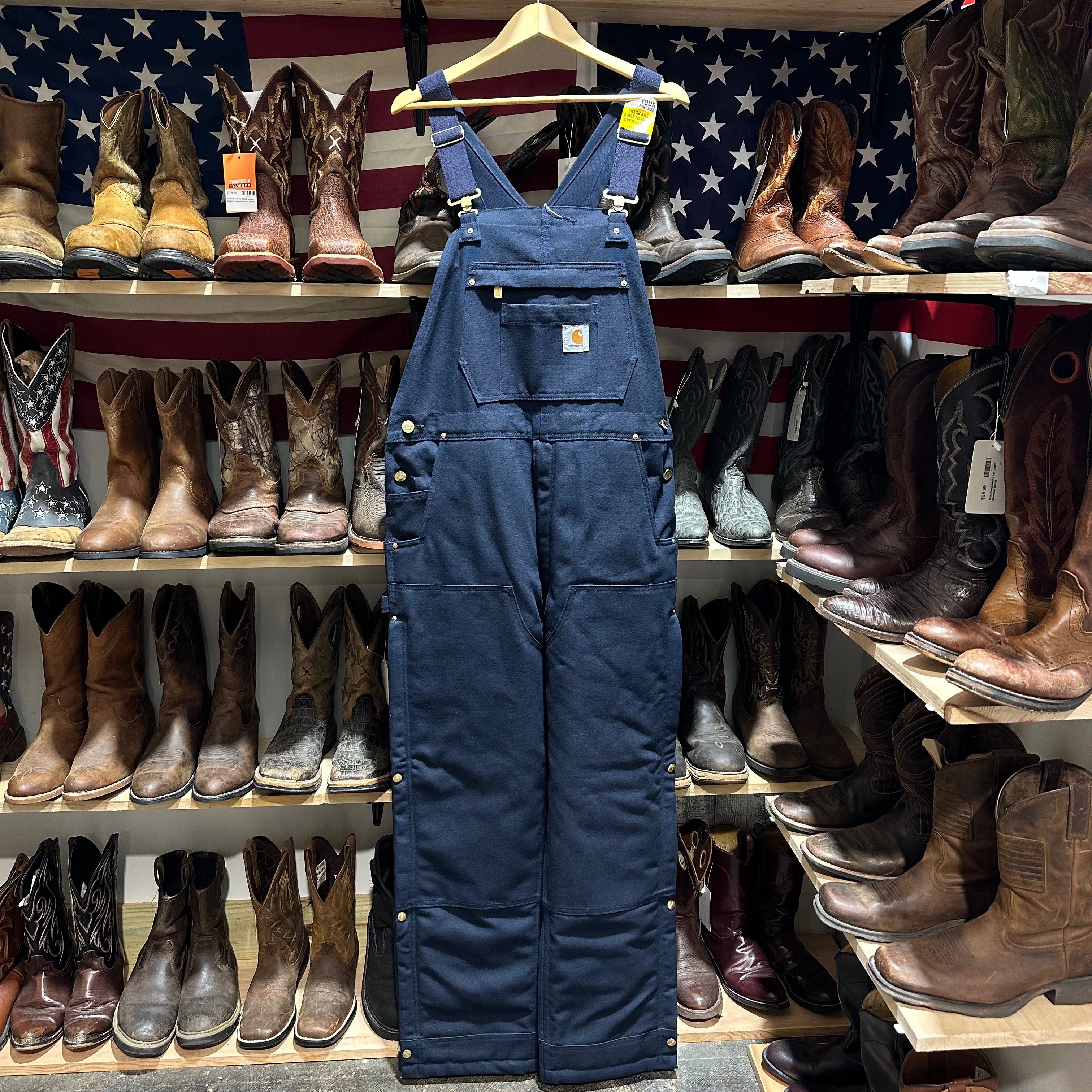 Carhartt Mens Medium Blue Insulated Bibs NEW