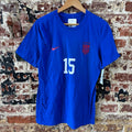 United States National Soccer Team Shirt Megan Rapinoe #15 Mens Small Blue Nike