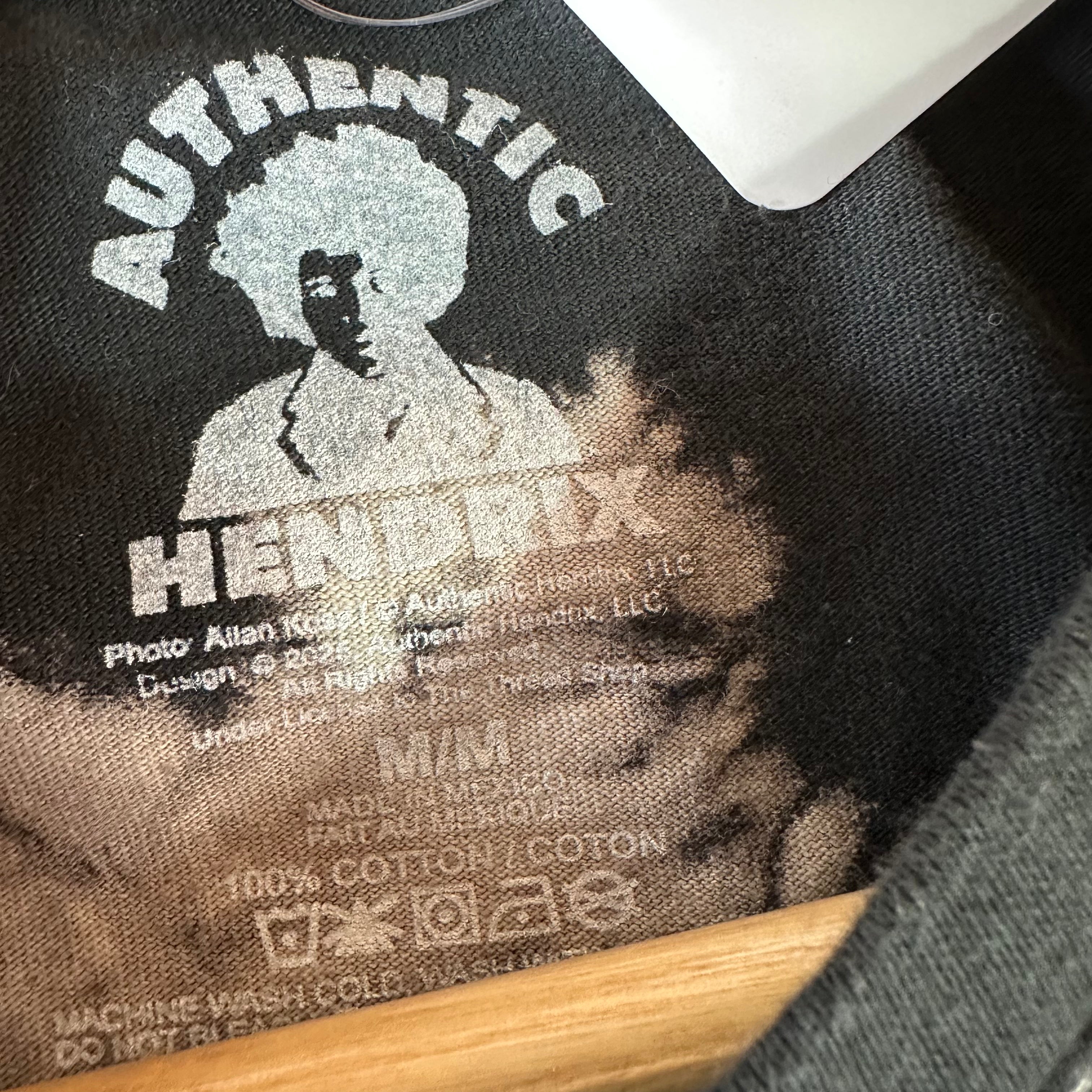 Hendrix Live in Concert Band Tee T Shirt Size Medium Black S/S
