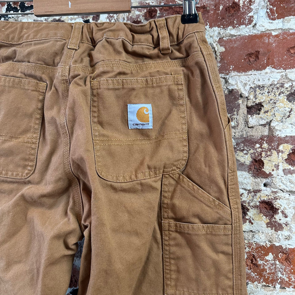 Carhartt Flannel Lined Brown Pants Boys 14